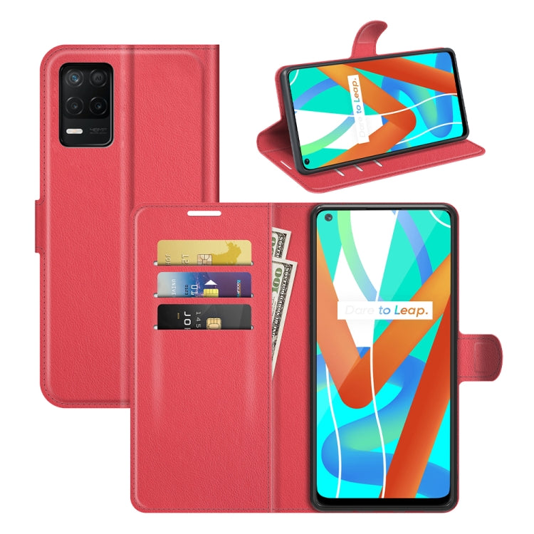 For OPPO Realme V13 5G / Realme 8 5G / Q3i 5G / Q3 5G Litchi Texture Horizontal Flip Protective Case with Holder & Card Slots & Wallet