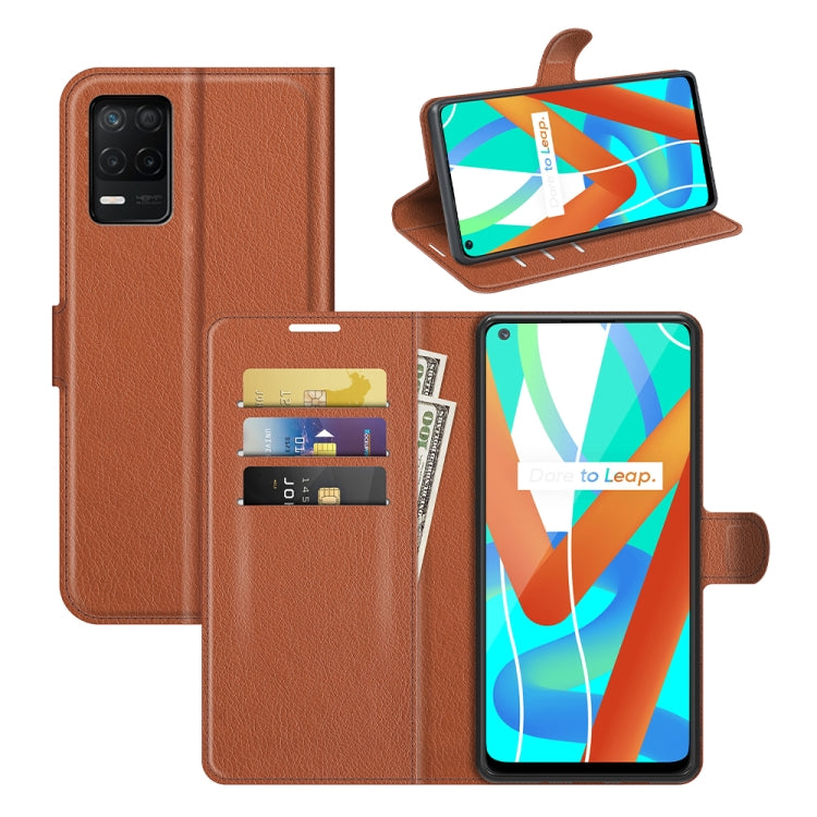 For OPPO Realme V13 5G / Realme 8 5G / Q3i 5G / Q3 5G Litchi Texture Horizontal Flip Protective Case with Holder & Card Slots & Wallet