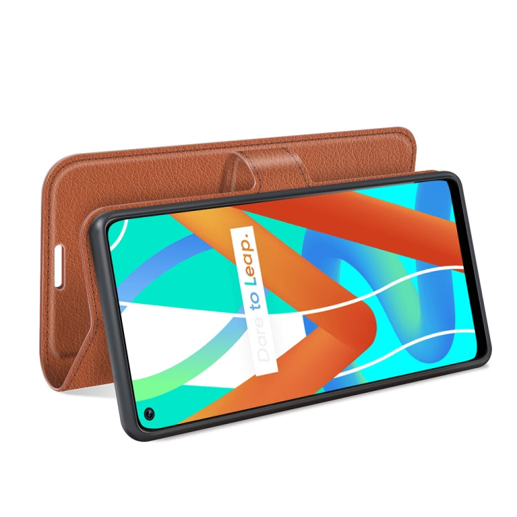For OPPO Realme V13 5G / Realme 8 5G / Q3i 5G / Q3 5G Litchi Texture Horizontal Flip Protective Case with Holder & Card Slots & Wallet