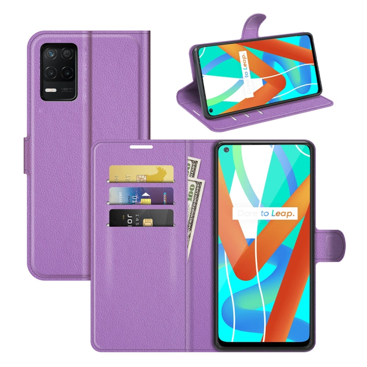 For OPPO Realme V13 5G / Realme 8 5G / Q3i 5G / Q3 5G Litchi Texture Horizontal Flip Protective Case with Holder & Card Slots & Wallet
