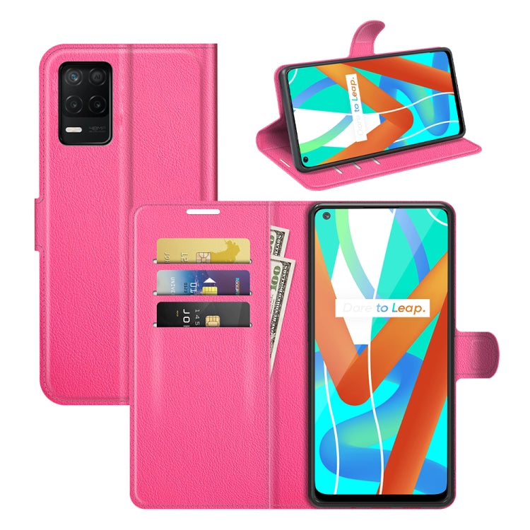 For OPPO Realme V13 5G / Realme 8 5G / Q3i 5G / Q3 5G Litchi Texture Horizontal Flip Protective Case with Holder & Card Slots & Wallet