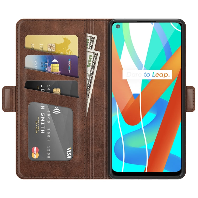 For OPPO Realme V13 5G / Realme 8 5G / Q3i 5G / Q3 5G Dual-side Magnetic Buckle Horizontal Flip Leather Case with Holder & Card Slots & Wallet