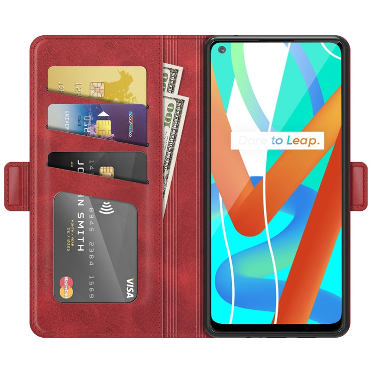 For OPPO Realme V13 5G / Realme 8 5G / Q3i 5G / Q3 5G Dual-side Magnetic Buckle Horizontal Flip Leather Case with Holder & Card Slots & Wallet