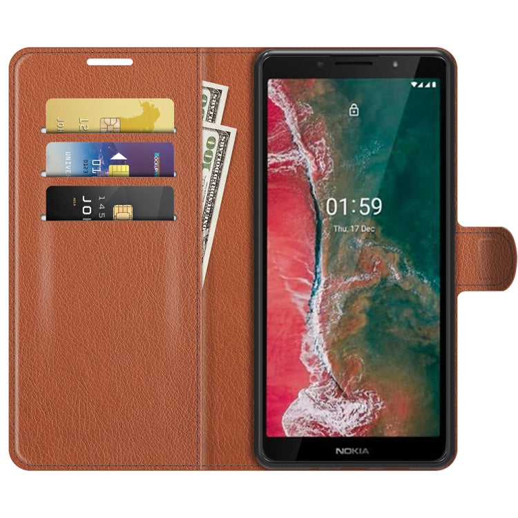 For Nokia C1 Plus Litchi Texture Horizontal Flip Protective Case with Holder & Card Slots & Wallet