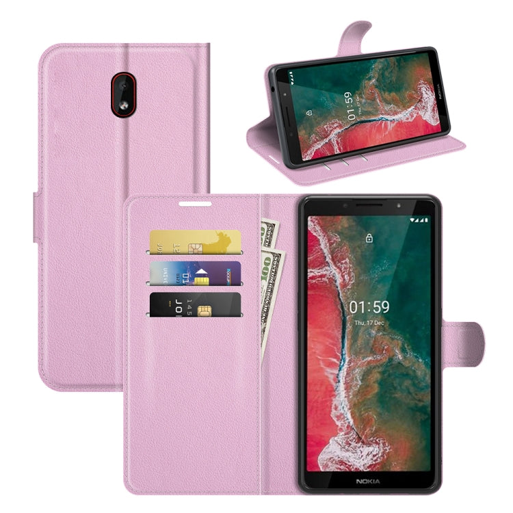 For Nokia C1 Plus Litchi Texture Horizontal Flip Protective Case with Holder & Card Slots & Wallet