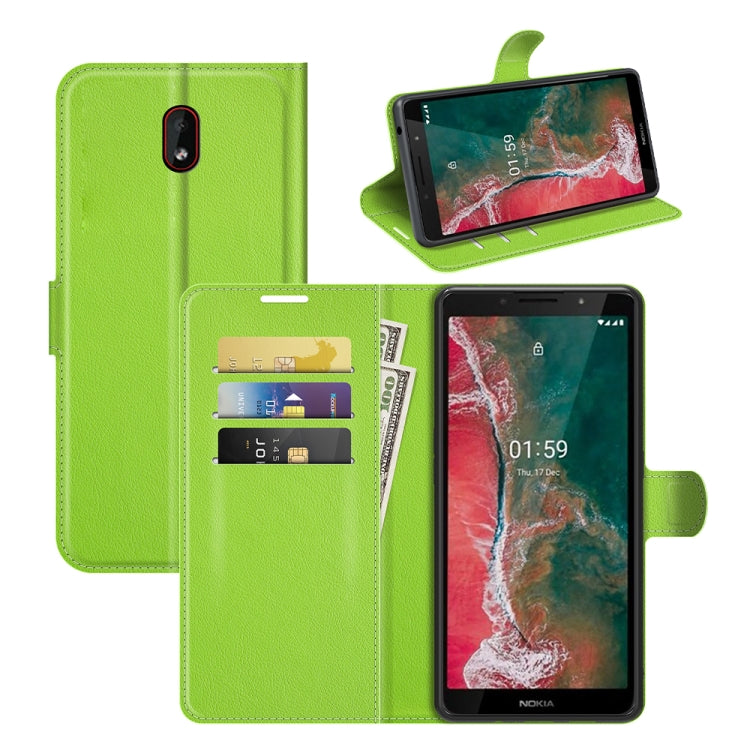 For Nokia C1 Plus Litchi Texture Horizontal Flip Protective Case with Holder & Card Slots & Wallet