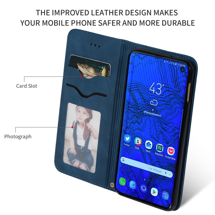 Retro Skin Feel Business Magnetic Horizontal Flip Leather Case for Samsung Galaxy S10 E