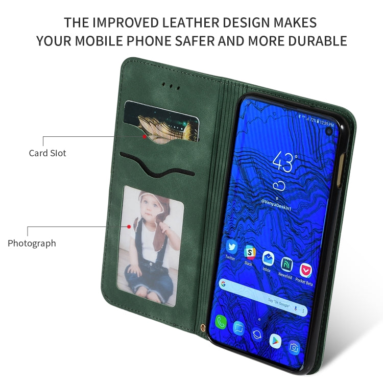 Retro Skin Feel Business Magnetic Horizontal Flip Leather Case for Samsung Galaxy S10 E
