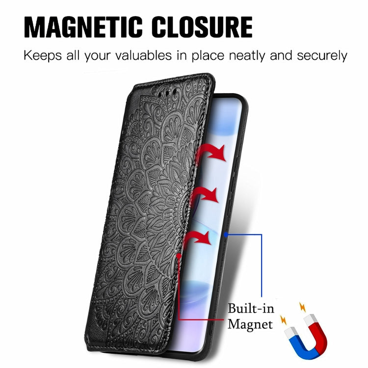 For Honor 50 Blooming Mandala Embossed Pattern Magnetic Horizontal Flip Leather Case with Holder & Card Slots & Wallet