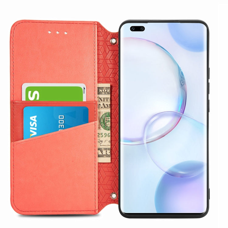 For Honor 50 Pro Blooming Mandala Embossed Pattern Magnetic Horizontal Flip Leather Case with Holder & Card Slots & Wallet