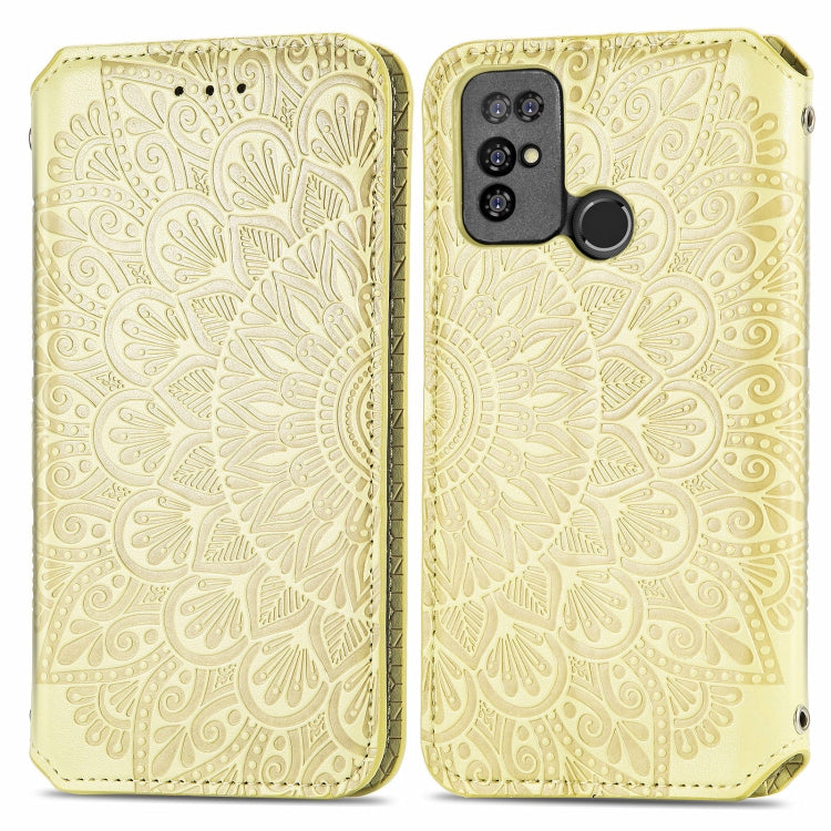 For Doogee X96 Pro Blooming Mandala Embossed Pattern Magnetic Horizontal Flip Leather Case with Holder & Card Slots & Wallet