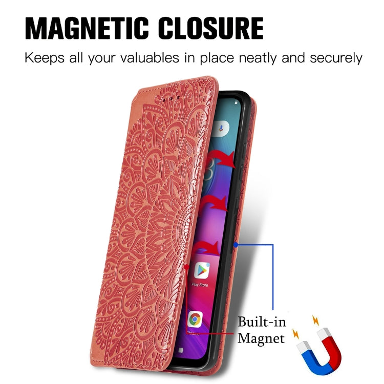 For Doogee X96 Pro Blooming Mandala Embossed Pattern Magnetic Horizontal Flip Leather Case with Holder & Card Slots & Wallet