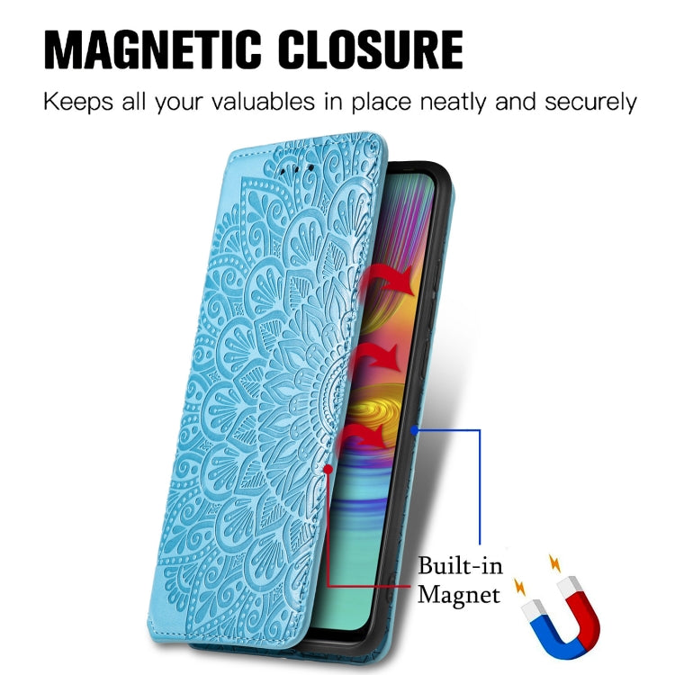 For Infinix X680 / Smart 4 Blooming Mandala Embossed Pattern Magnetic Horizontal Flip Leather Case with Holder & Card Slots & Wallet