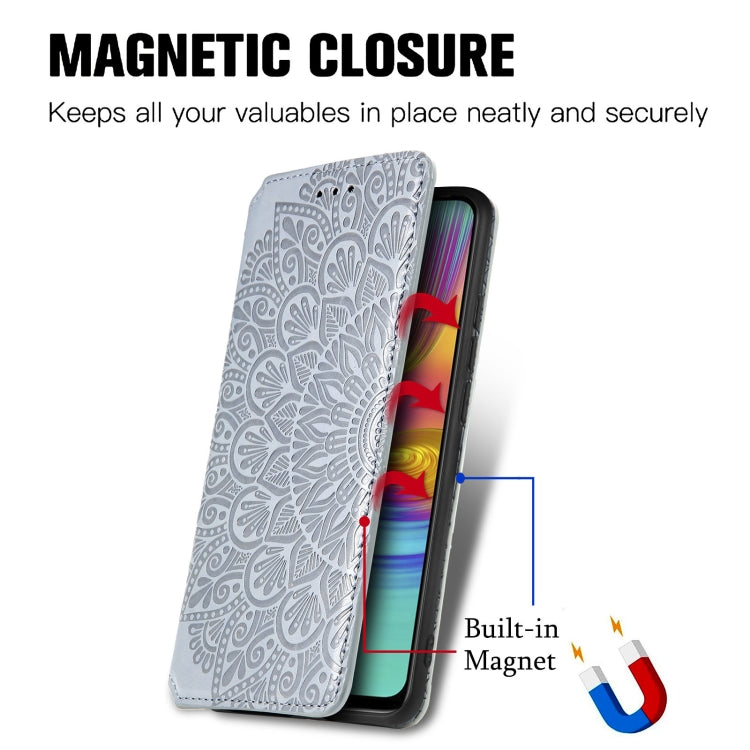For Infinix X680 / Smart 4 Blooming Mandala Embossed Pattern Magnetic Horizontal Flip Leather Case with Holder & Card Slots & Wallet