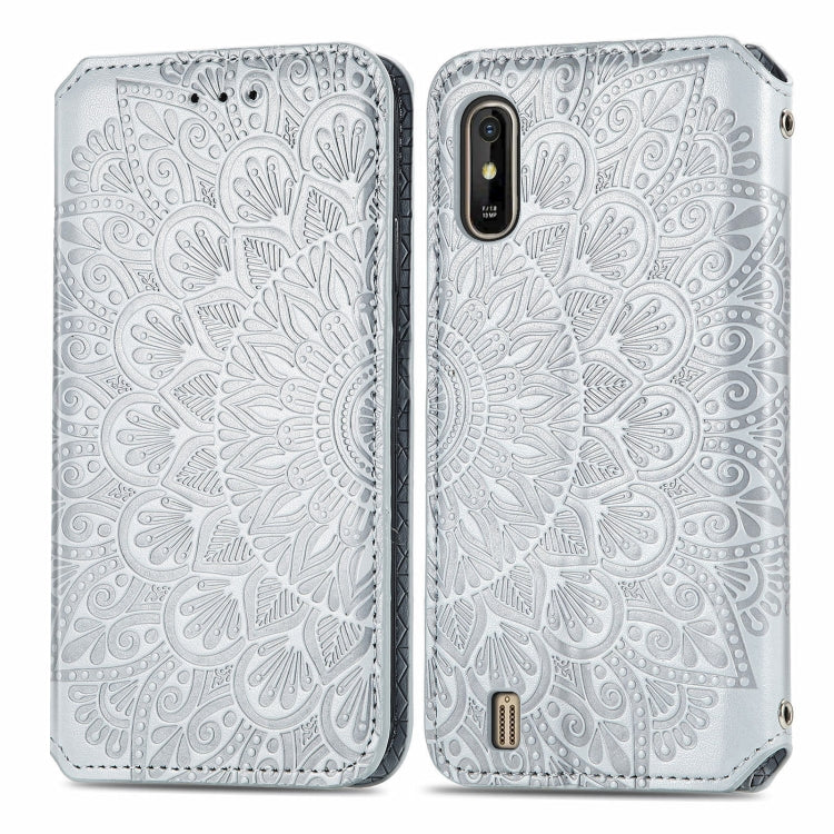 For Wiko Y81 Blooming Mandala Embossed Pattern Magnetic Horizontal Flip Leather Case with Holder & Card Slots & Wallet