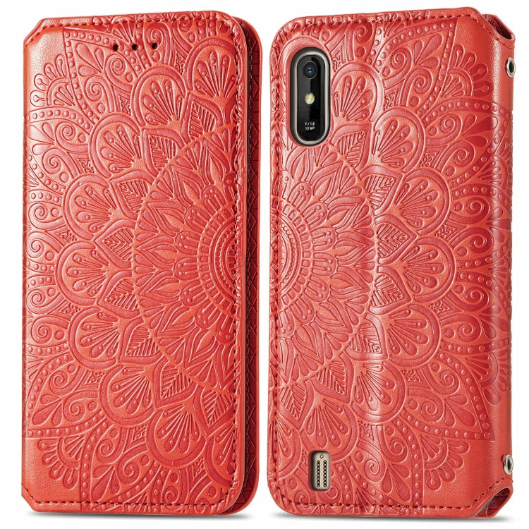 For Wiko Y81 Blooming Mandala Embossed Pattern Magnetic Horizontal Flip Leather Case with Holder & Card Slots & Wallet