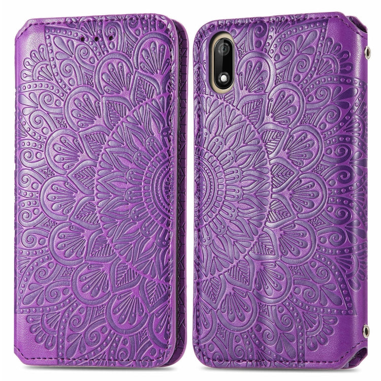For Wiko Jerry 4 Blooming Mandala Embossed Pattern Magnetic Horizontal Flip Leather Case with Holder & Card Slots & Wallet