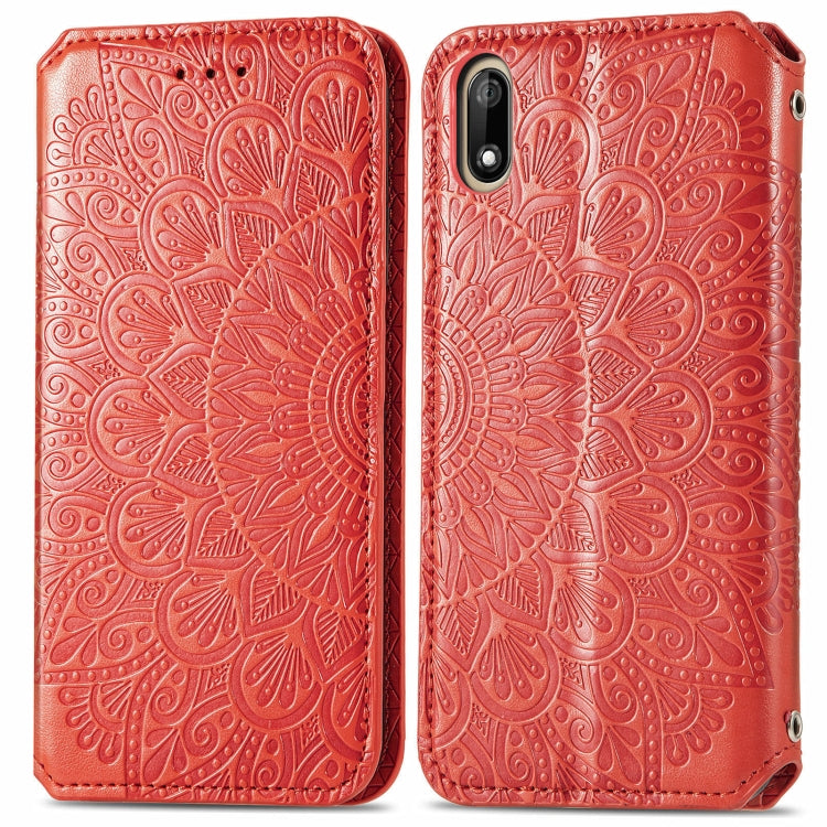 For Wiko Jerry 4 Blooming Mandala Embossed Pattern Magnetic Horizontal Flip Leather Case with Holder & Card Slots & Wallet