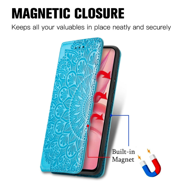 For Infinix Hot 10 Lite Blooming Mandala Embossed Pattern Magnetic Horizontal Flip Leather Case with Holder & Card Slots & Wallet