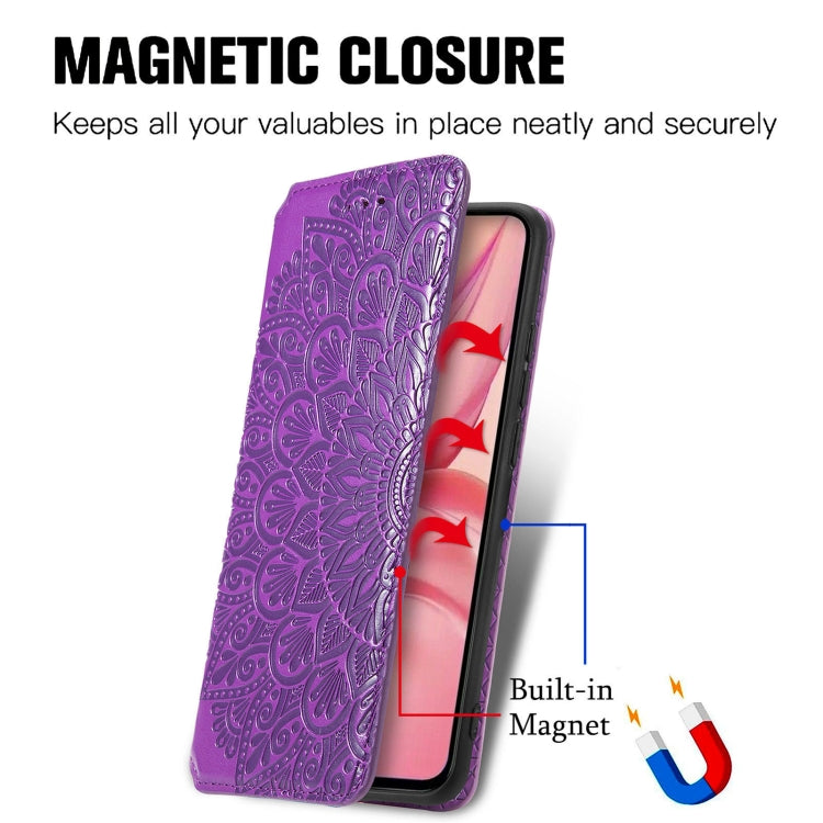 For Infinix Hot 10 Lite Blooming Mandala Embossed Pattern Magnetic Horizontal Flip Leather Case with Holder & Card Slots & Wallet