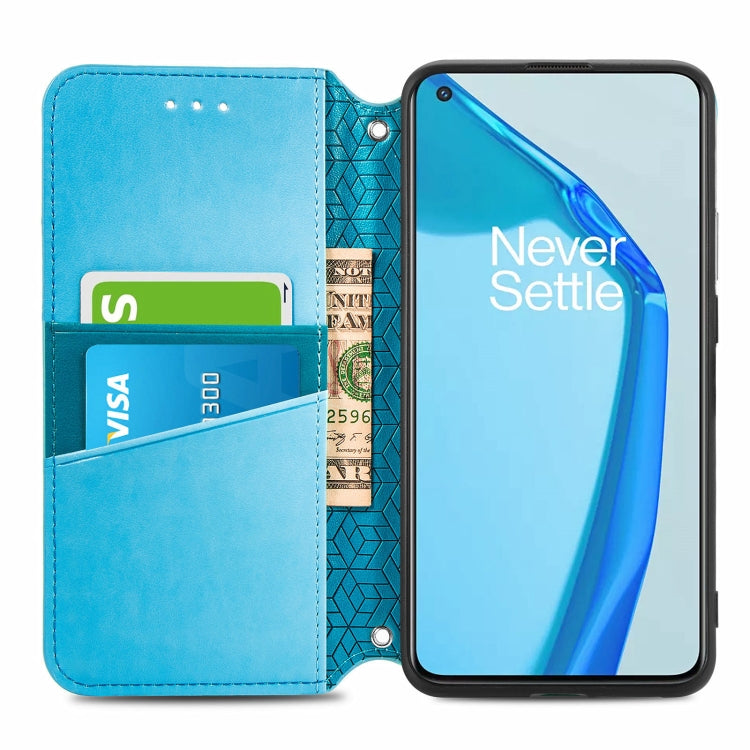 For OnePlus 9R Blooming Mandala Embossed Pattern Magnetic Horizontal Flip Leather Case with Holder & Card Slots & Wallet