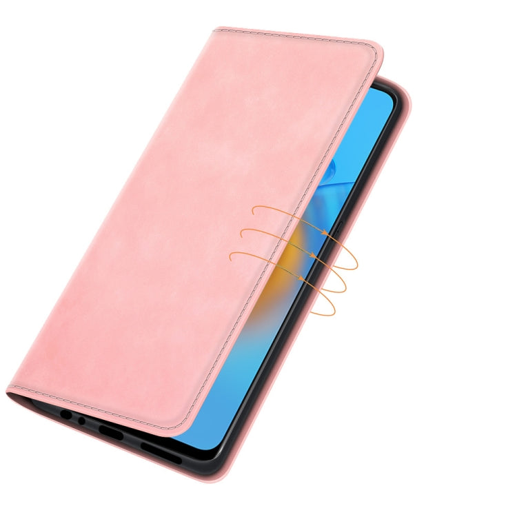 For OPPO F19 / A74 4G Retro-skin Business Magnetic Suction Leather Case with Holder & Card Slots & Wallet