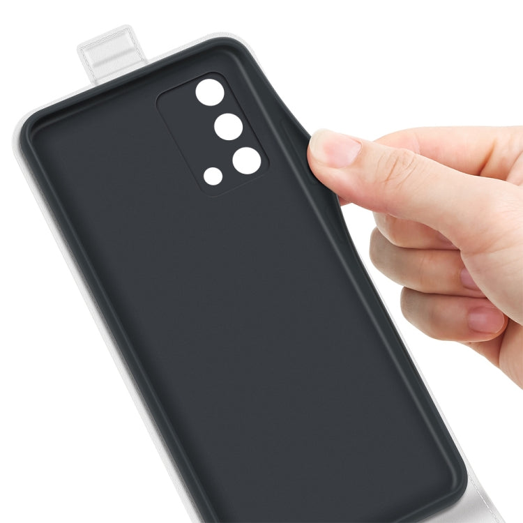 For OPPO F19 / A74 4G R64 Texture Single Vertical Flip Leather Protective Case with Card Slots & Photo Frame