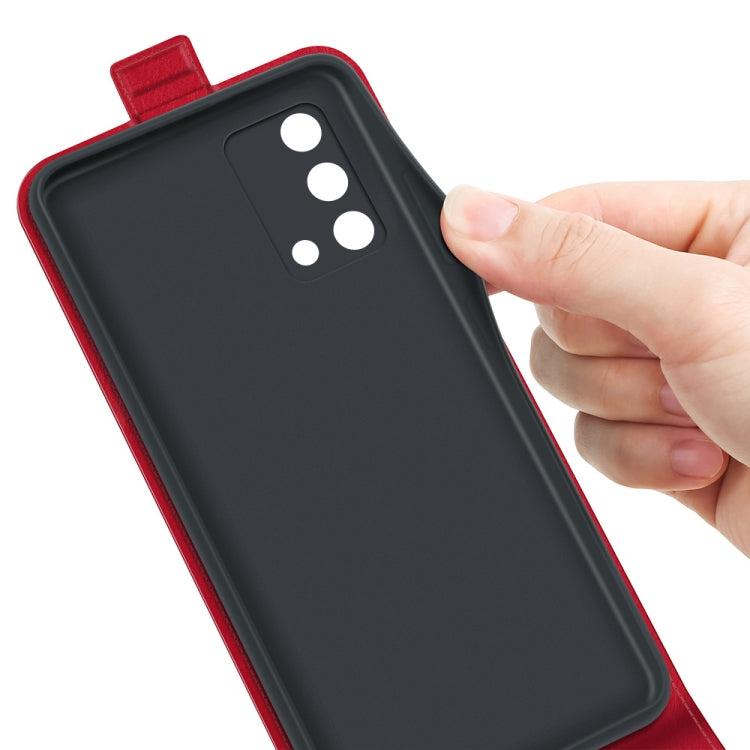 For OPPO F19 / A74 4G R64 Texture Single Vertical Flip Leather Protective Case with Card Slots & Photo Frame