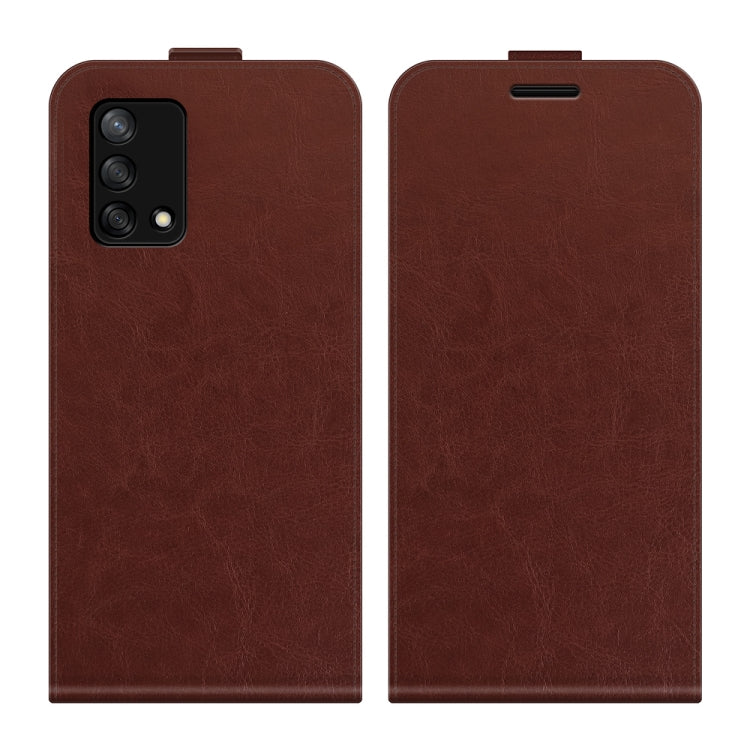 For OPPO F19 / A74 4G R64 Texture Single Vertical Flip Leather Protective Case with Card Slots & Photo Frame