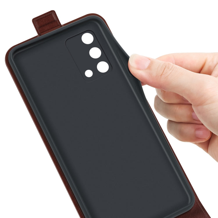 For OPPO F19 / A74 4G R64 Texture Single Vertical Flip Leather Protective Case with Card Slots & Photo Frame