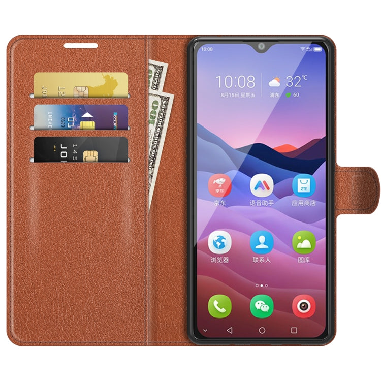 For ZTE Blade V2020 Smart Litchi Texture Horizontal Flip Protective Case with Holder & Card Slots & Wallet