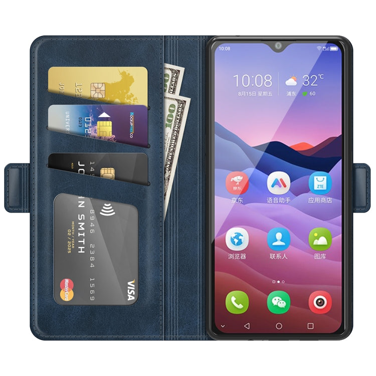 For ZTE Blade V2020 Smart Dual-side Magnetic Buckle Horizontal Flip Leather Case with Holder & Card Slots & Wallet