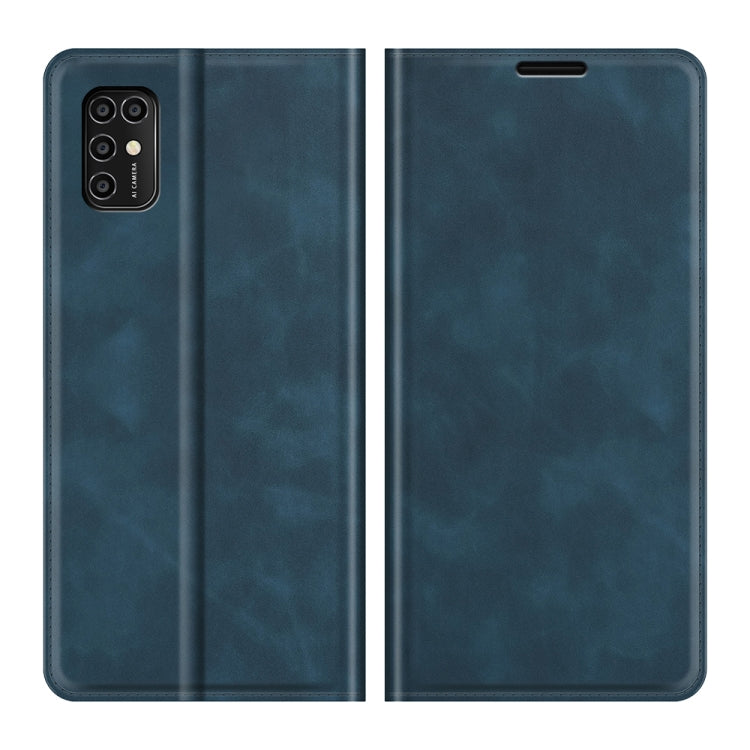 For ZTE Blade V2020 Smart Retro-skin Business Magnetic Suction Leather Case with Holder & Card Slots & Wallet