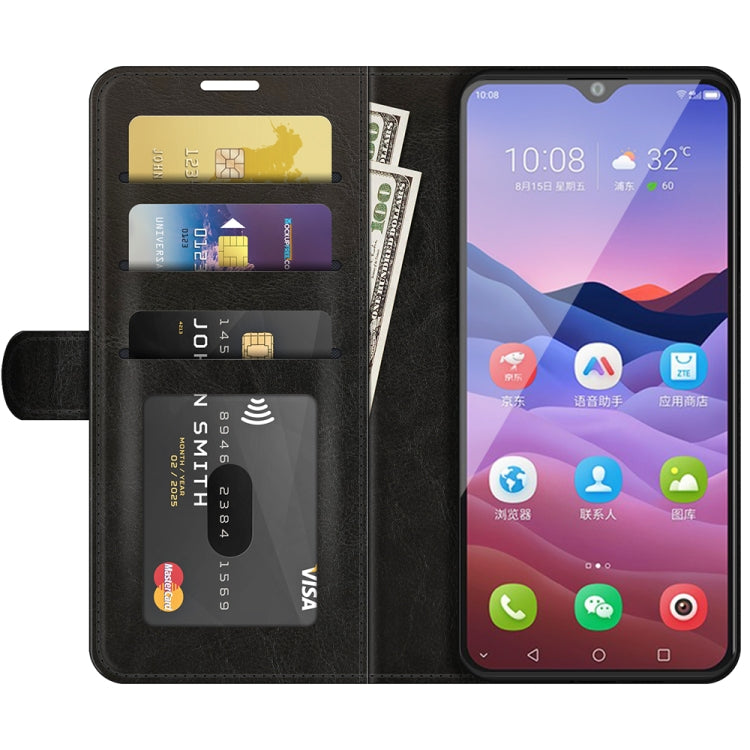 For ZTE Blade V2020 Smart R64 Texture Single Horizontal Flip Protective Case with Holder & Card Slots & Wallet& Photo Frame