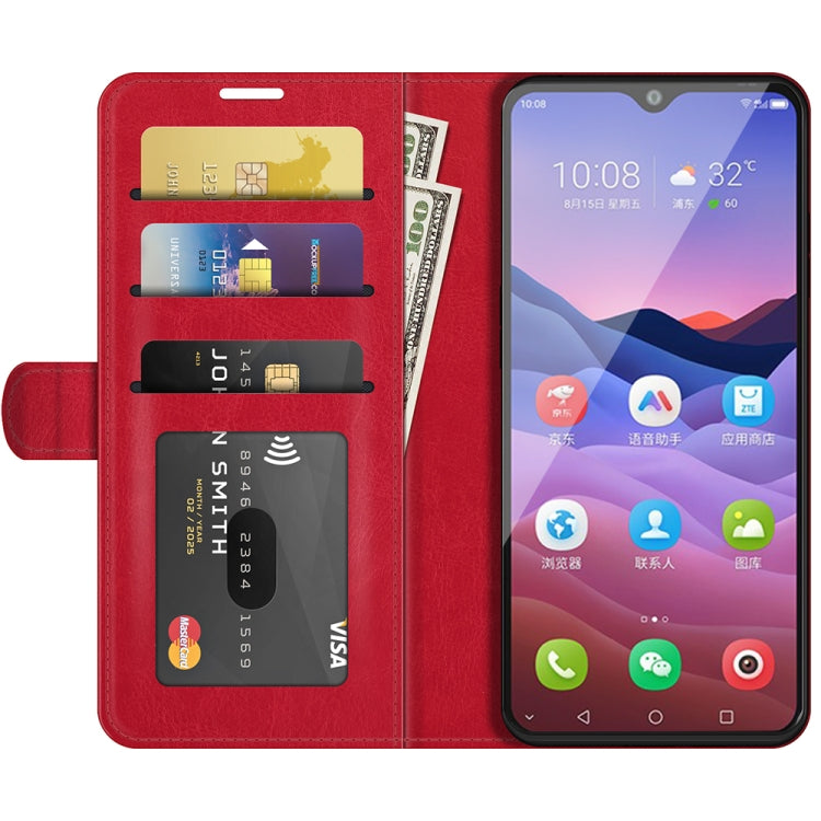 For ZTE Blade V2020 Smart R64 Texture Single Horizontal Flip Protective Case with Holder & Card Slots & Wallet& Photo Frame