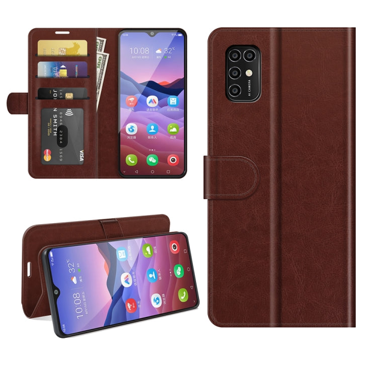 For ZTE Blade V2020 Smart R64 Texture Single Horizontal Flip Protective Case with Holder & Card Slots & Wallet& Photo Frame