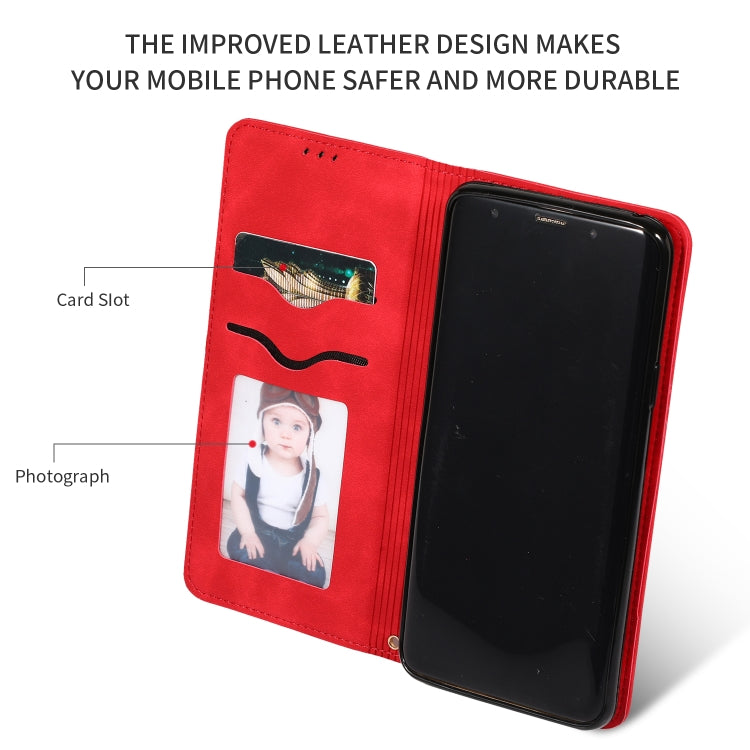 Retro Skin Feel Business Magnetic Horizontal Flip Leather Case for Samsung Galaxy S9 Plus