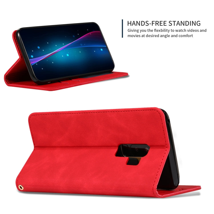 Retro Skin Feel Business Magnetic Horizontal Flip Leather Case for Samsung Galaxy S9 Plus