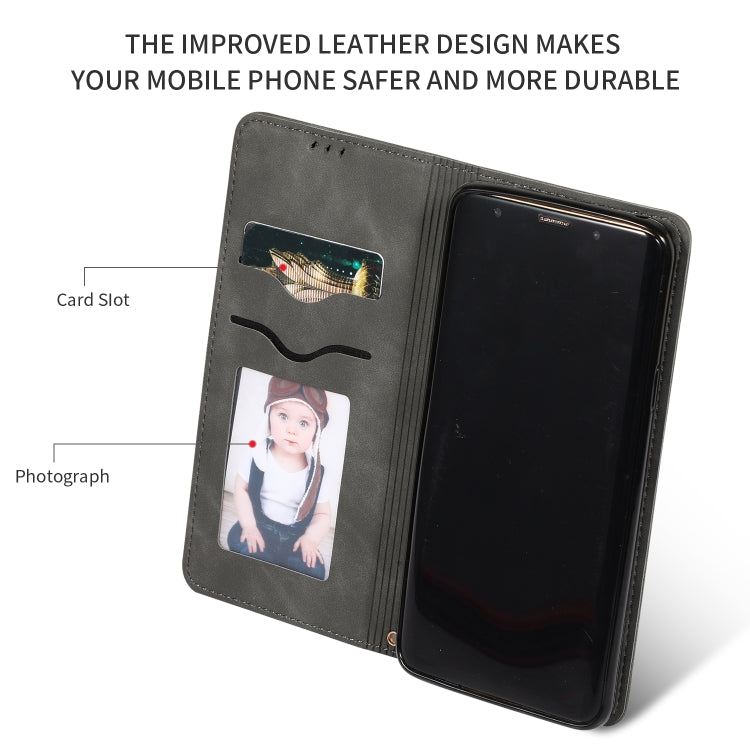 Retro Skin Feel Business Magnetic Horizontal Flip Leather Case for Samsung Galaxy S9 Plus