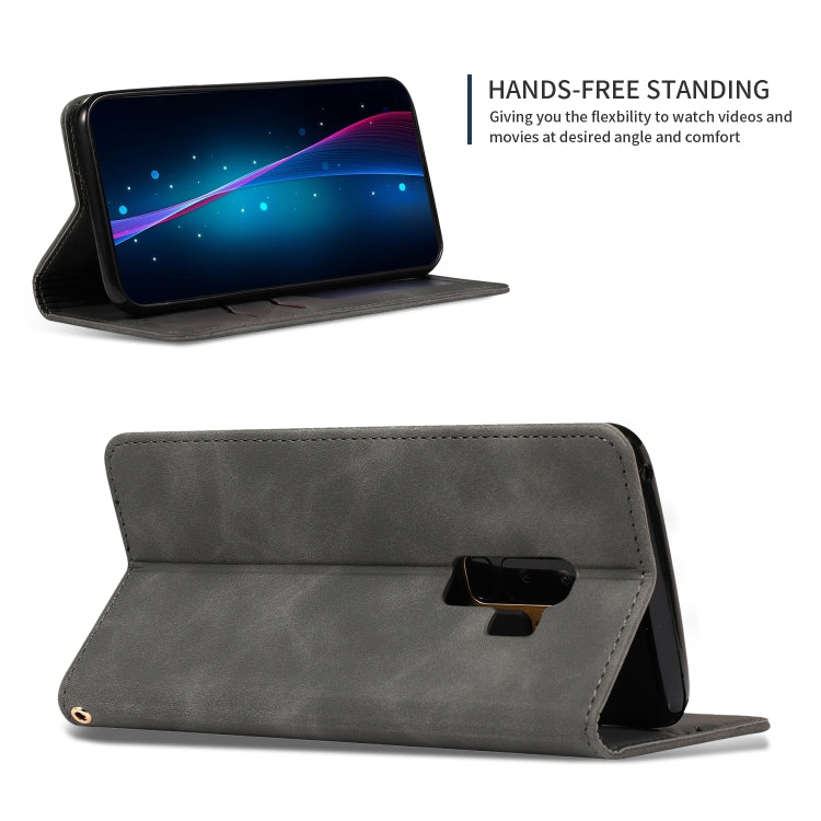 Retro Skin Feel Business Magnetic Horizontal Flip Leather Case for Samsung Galaxy S9 Plus