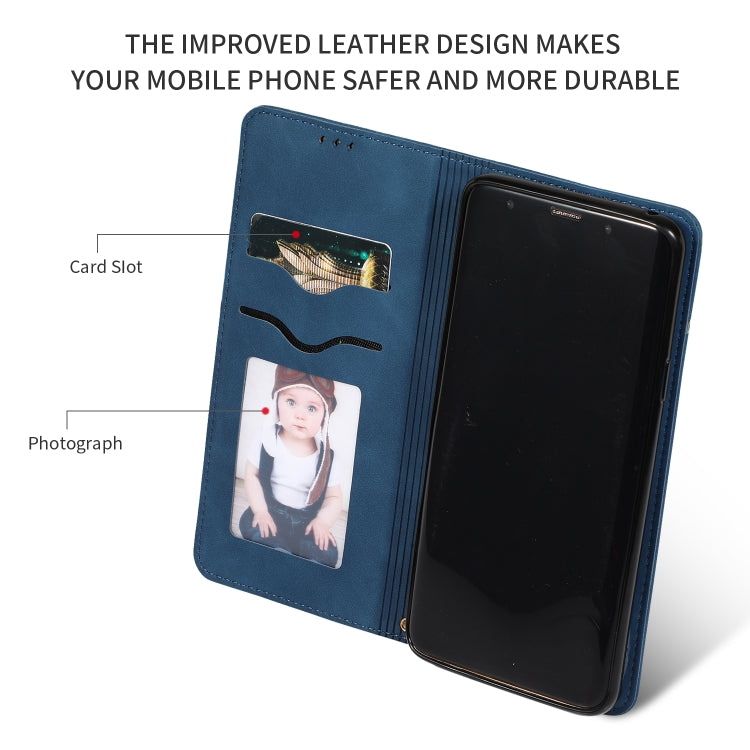 Retro Skin Feel Business Magnetic Horizontal Flip Leather Case for Samsung Galaxy S9 Plus