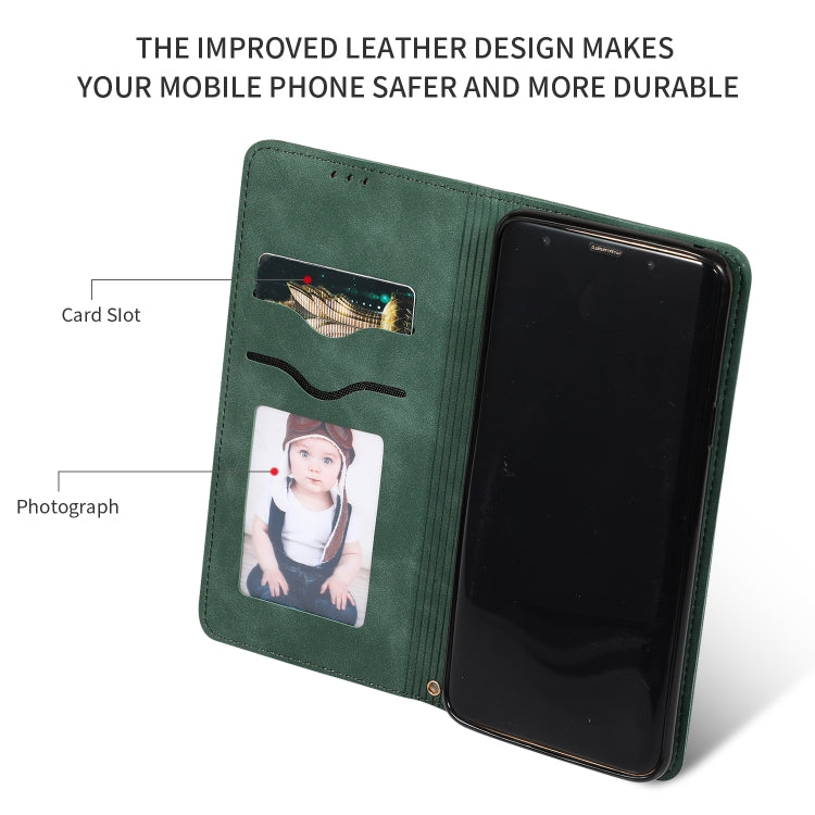 Retro Skin Feel Business Magnetic Horizontal Flip Leather Case for Samsung Galaxy S9 Plus
