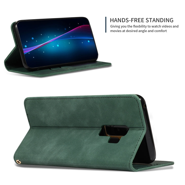 Retro Skin Feel Business Magnetic Horizontal Flip Leather Case for Samsung Galaxy S9 Plus