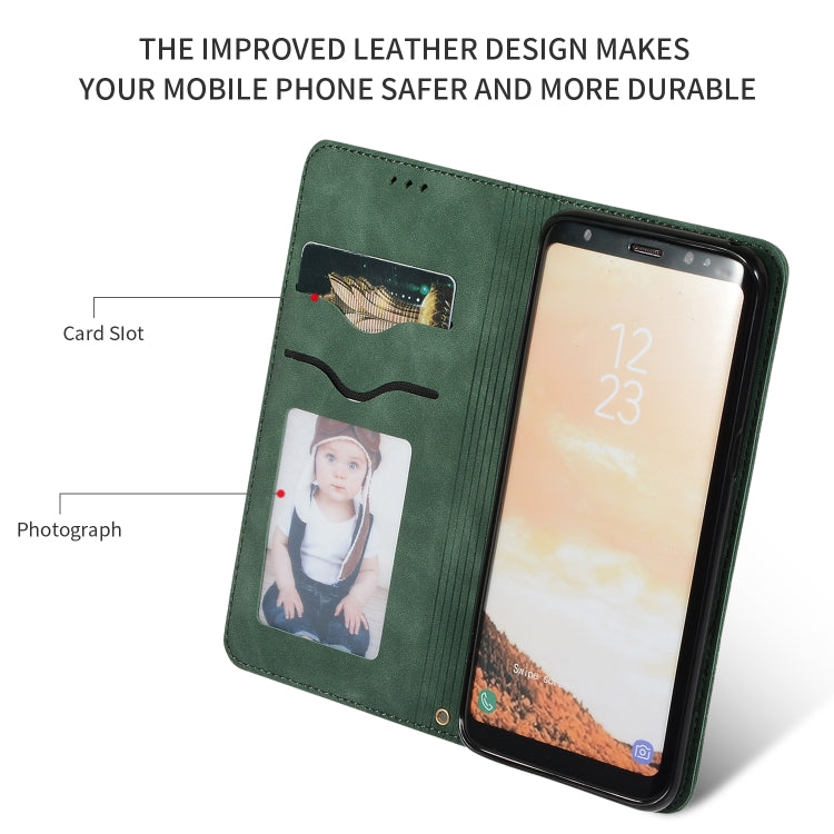 Retro Skin Feel Business Magnetic Horizontal Flip Leather Case for Galaxy S8