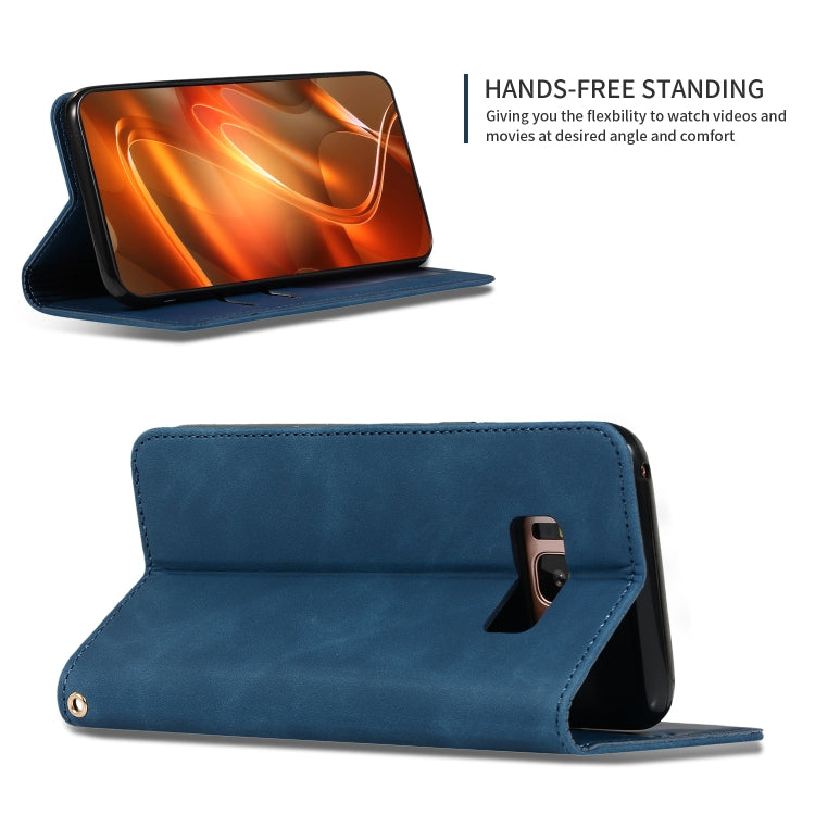 Retro Skin Feel Business Magnetic Horizontal Flip Leather Case for Galaxy S8