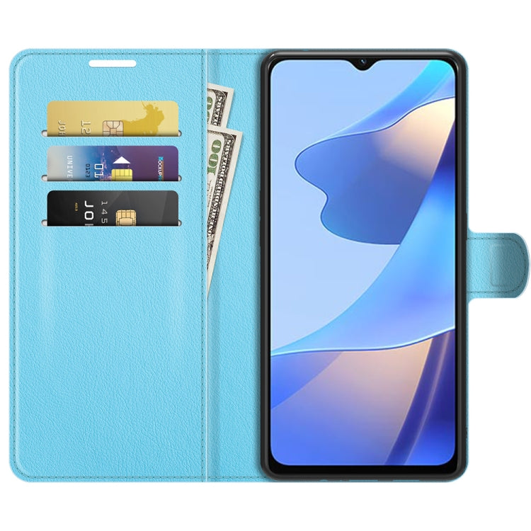 For OPPO A16 Litchi Texture Horizontal Flip Protective Case with Holder & Card Slots & Wallet