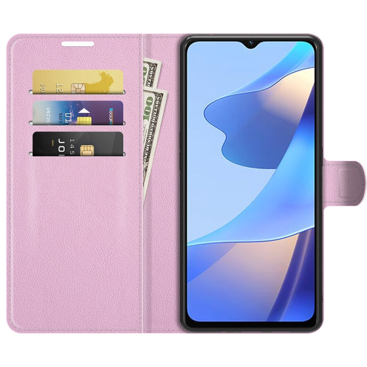 For OPPO A16 Litchi Texture Horizontal Flip Protective Case with Holder & Card Slots & Wallet