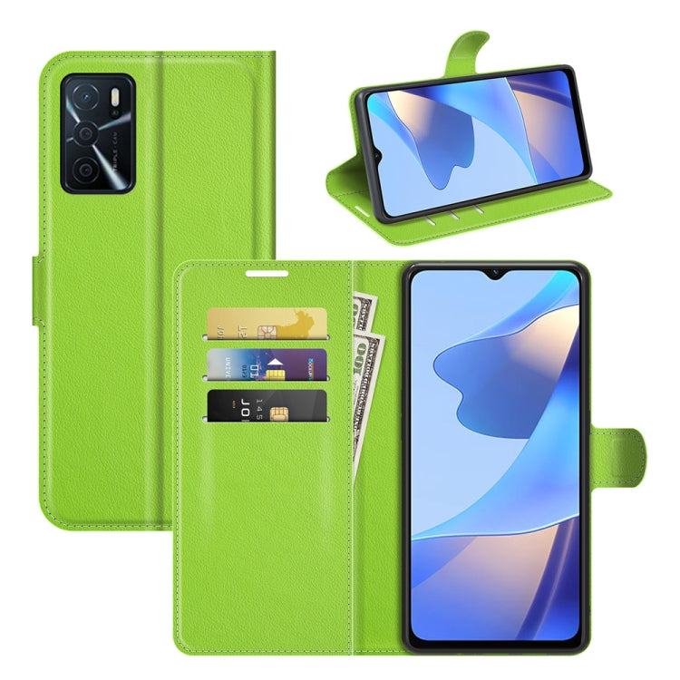 For OPPO A16 Litchi Texture Horizontal Flip Protective Case with Holder & Card Slots & Wallet