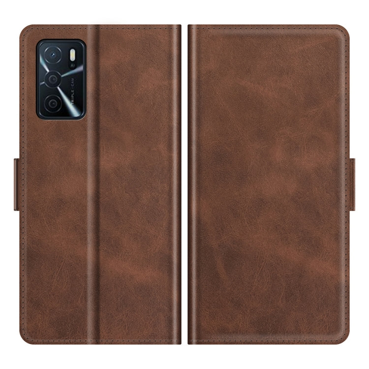 For OPPO A16 Dual-side Magnetic Buckle Horizontal Flip Leather Case with Holder & Card Slots & Wallet