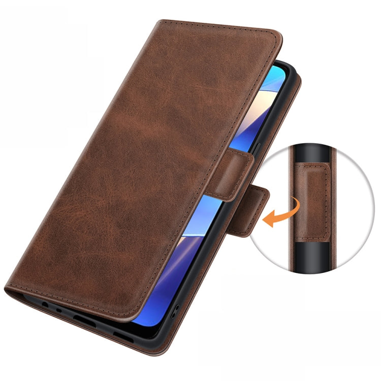 For OPPO A16 Dual-side Magnetic Buckle Horizontal Flip Leather Case with Holder & Card Slots & Wallet